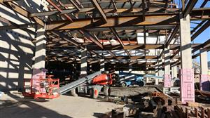 Lincoln commons columns and steel work 